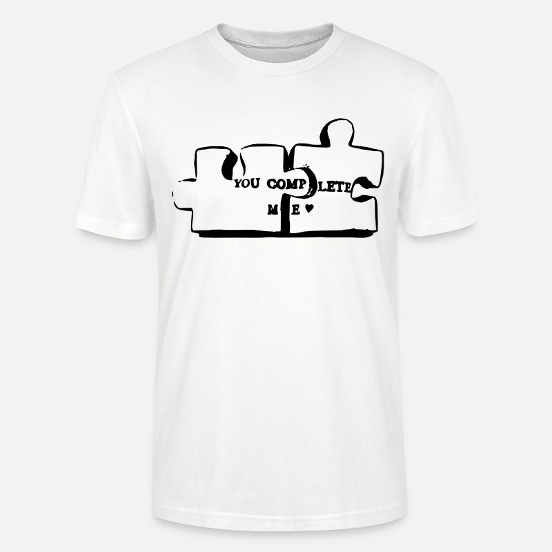 you complete me Puzzle - Stanley/Stella Unisex Bio-T-Shirt CRAFTER - Weiß