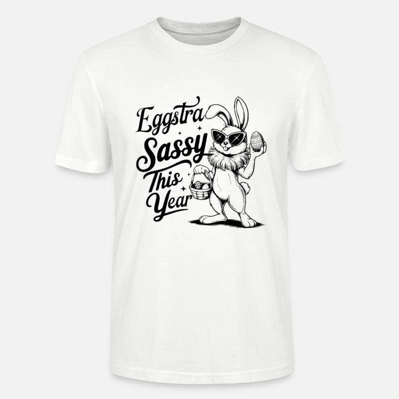Eggstra Sassy cette année - T-shirt bio CRAFTER Stanley Stella Unisexe - blanc
