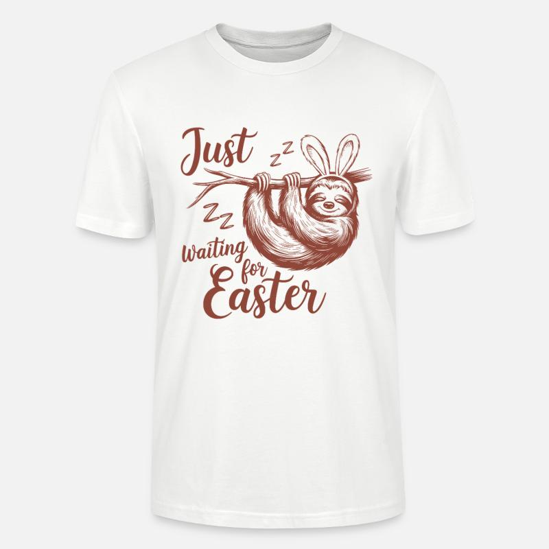 Just Waiting For Easter - Stanley/Stella CRAFTER Unisex Organic T-Shirt - white