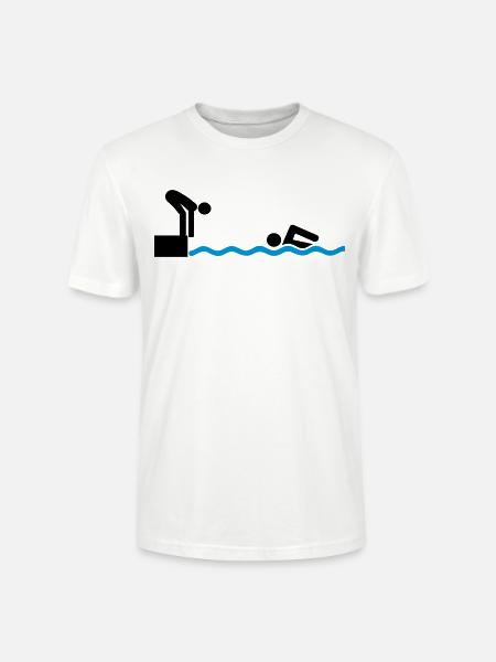 schwimmen Staffel - Stanley/Stella CRAFTER Unisex Organic T-Shirt - white