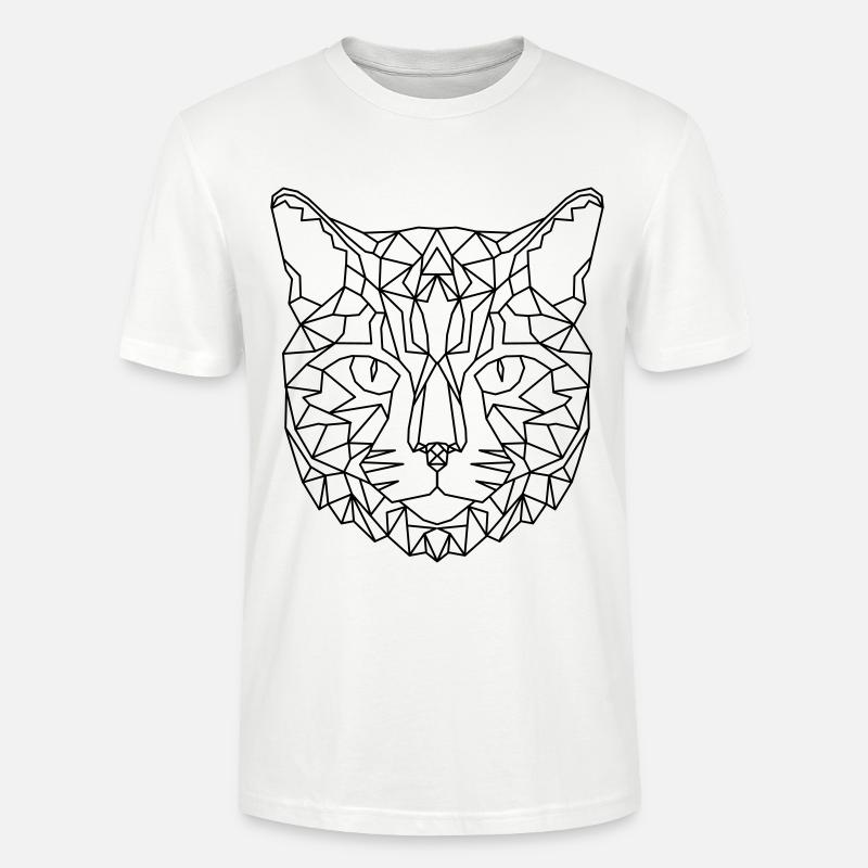 Katze Geometric - Stanley/Stella Unisex Bio-T-Shirt CRAFTER - Weiß
