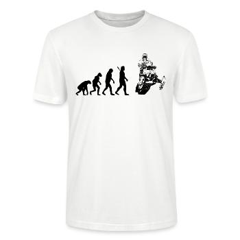 Snowmobile - Motorschlitten - Stanley/Stella Unisex Bio-T-Shirt CRAFTER - Weiß - Vorne - Alina (178cm) & Michal (187cm)