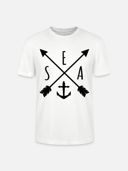Sea Anker Pfeil - Stanley/Stella Unisex Bio-T-Shirt CRAFTER - Weiß