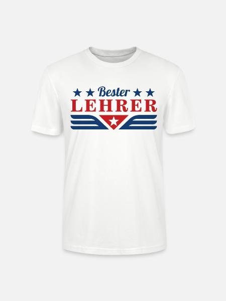 BESTER LEHRER - MATHELEHRER - DEUTSCHLEHRER - Stanley/Stella Unisex Bio-T-Shirt CRAFTER - Weiß