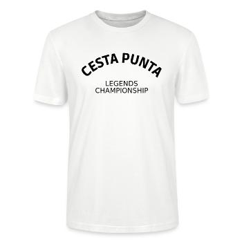 CESTA PUNTA LEGENDS CHAMPIONSHIP - PELOTE BASQUE - T-shirt bio CRAFTER Stanley Stella Unisexe - blanc - Devant - Alina (178cm) & Michal (187cm)