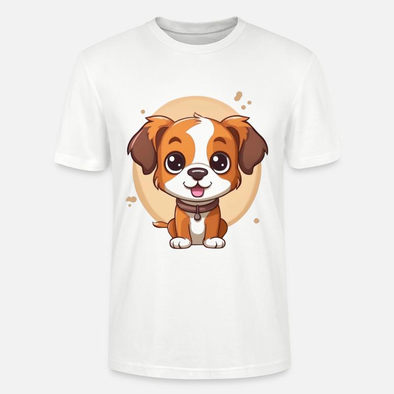 Chiot mignon - T-shirt bio CRAFTER Stanley Stella Unisexe - blanc