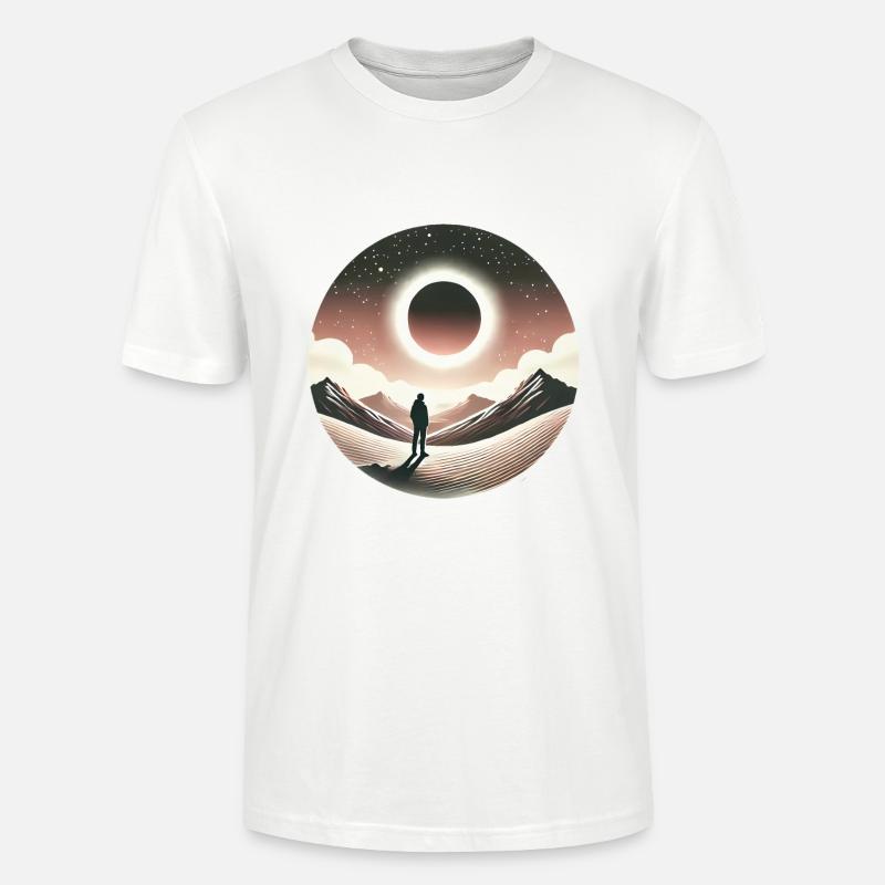 Conception de silhouette Eclipse Gaze - T-shirt bio CRAFTER Stanley Stella Unisexe - blanc