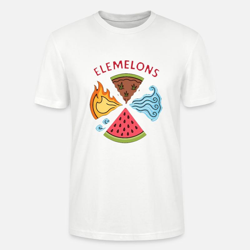 Elemelons Conception élémentaire de pastèque - T-shirt bio CRAFTER Stanley Stella Unisexe - blanc