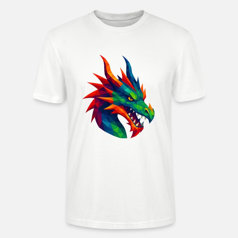 Animaux de style WPAP - Dragon - T-shirt bio CRAFTER Stanley Stella Unisexe - blanc