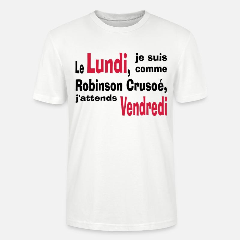 robinson crusoe - T-shirt bio CRAFTER Stanley Stella Unisexe - blanc