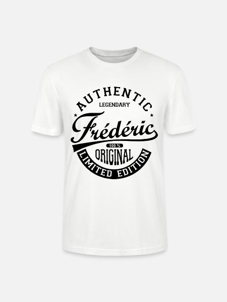 Frederic gift personalized tshirt Frederic - Stanley/Stella CRAFTER Unisex Organic T-Shirt - white