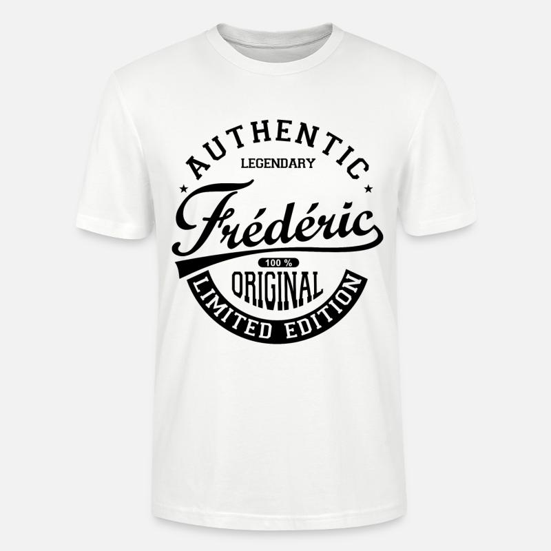 Frederic gift personalized tshirt Frederic - Stanley/Stella CRAFTER Unisex Organic T-Shirt - white