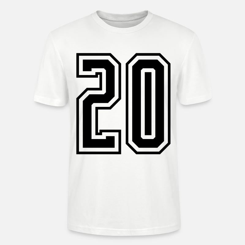 20 Zahl nummer - Stanley/Stella Unisex Bio-T-Shirt CRAFTER - Weiß