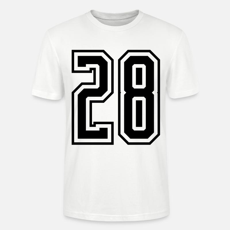 28 Zahl nummer - Stanley/Stella Unisex Bio-T-Shirt CRAFTER - Weiß