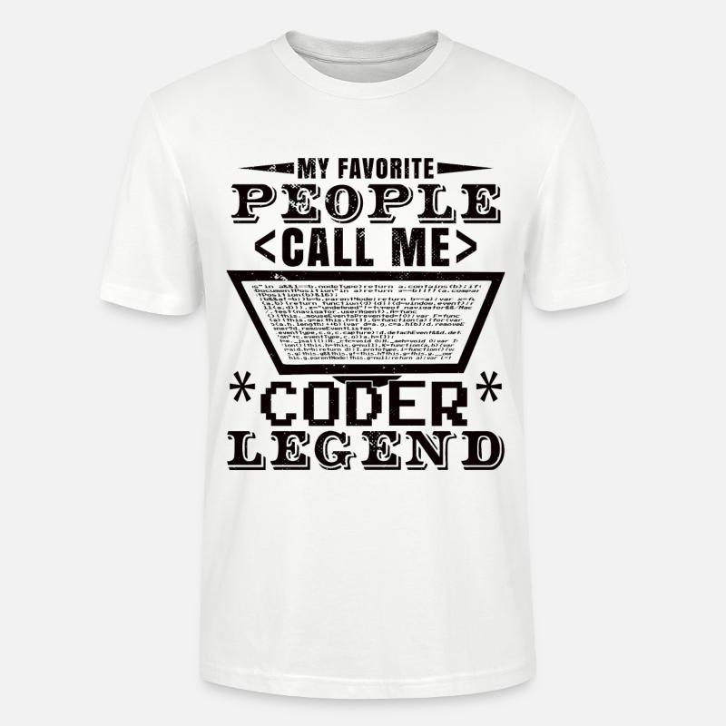 Coder Legend - Stanley/Stella CRAFTER Unisex Organic T-Shirt - white