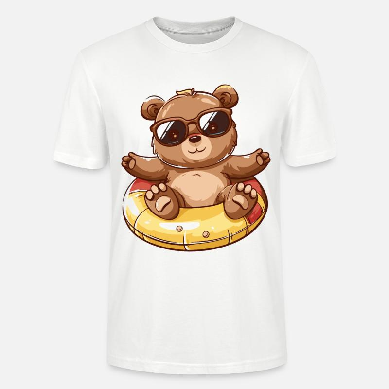 Bär Sommer Comic - Stanley/Stella Unisex Bio-T-Shirt CRAFTER - Weiß