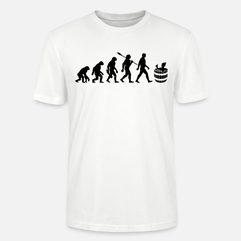 Evolution - Eisbader - Winterbaden - Eisbaden - Stanley/Stella CRAFTER Unisex Organic T-Shirt - white