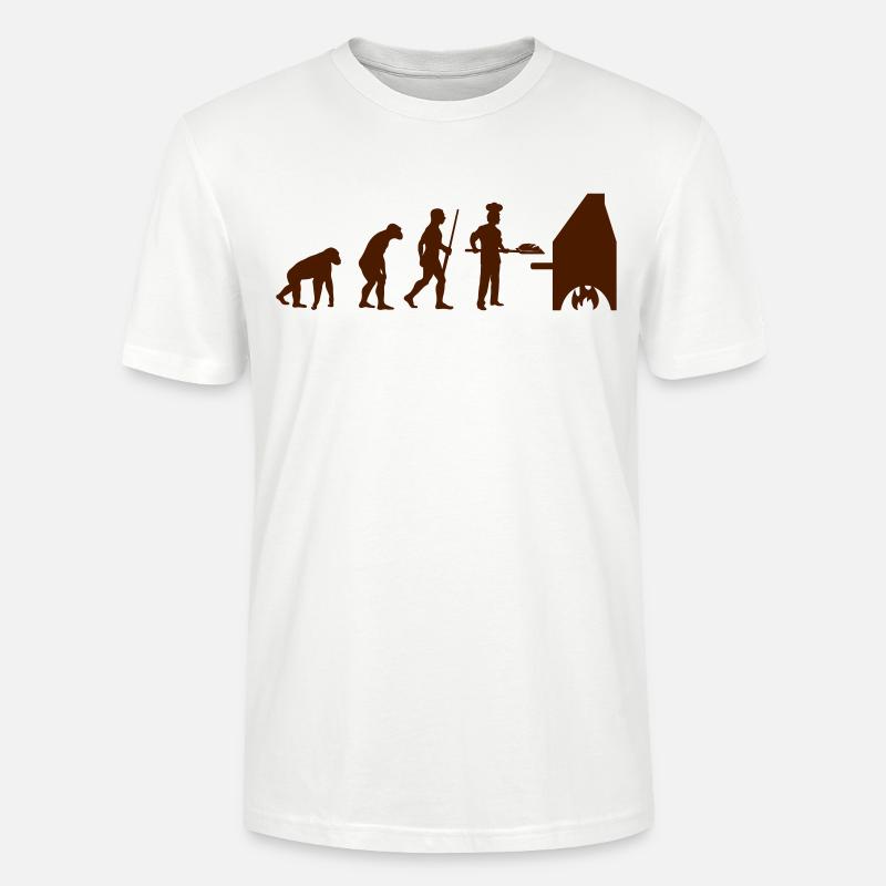 Pizzabäcker Evolution - Stanley/Stella Unisex Bio-T-Shirt CRAFTER - Weiß