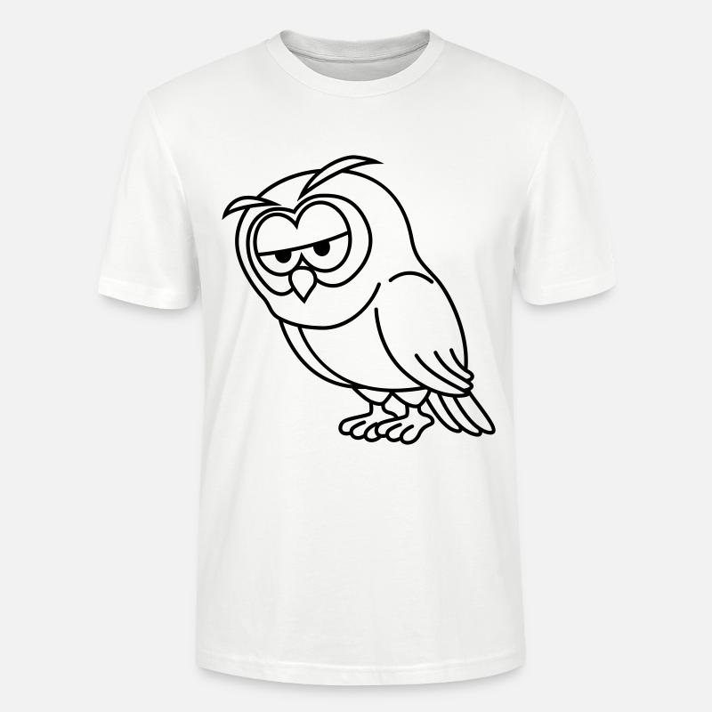 Eule Comic - Stanley/Stella Unisex Bio-T-Shirt CRAFTER - Weiß