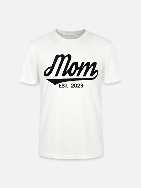 2023, Mama zu werden, Schwangerschaftsankündigung - Stanley/Stella Unisex Bio-T-Shirt CRAFTER - Weiß