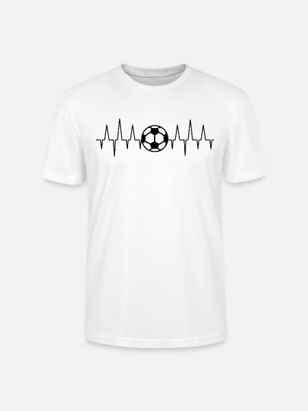 Fußball Herzschlag - Stanley/Stella Unisex Bio-T-Shirt CRAFTER - Weiß