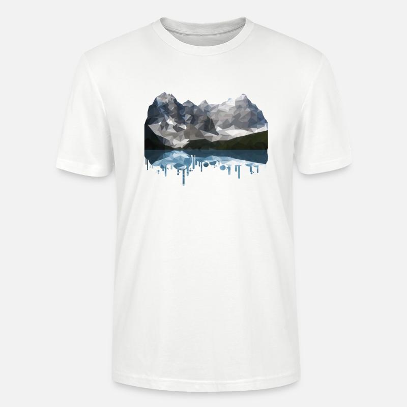 Mountains Low Poly - Stanley/Stella Unisex Bio-T-Shirt CRAFTER - Weiß