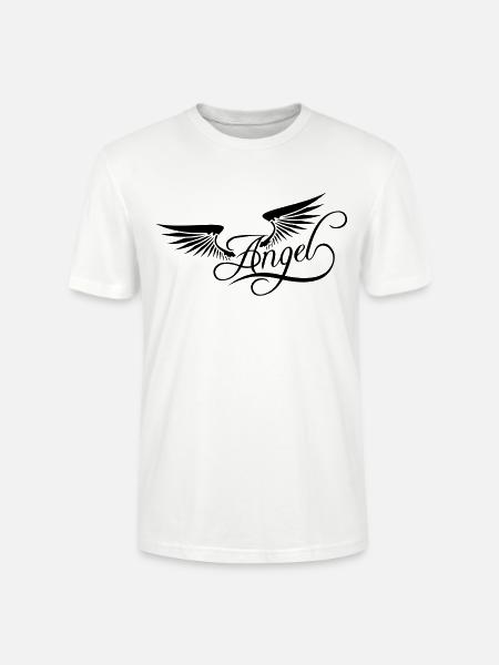 camicia angelo disegno del tatuaggio ala dire bugie angelo - Maglietta unisex ecologica CRAFTER di Stanley/Stella - bianco