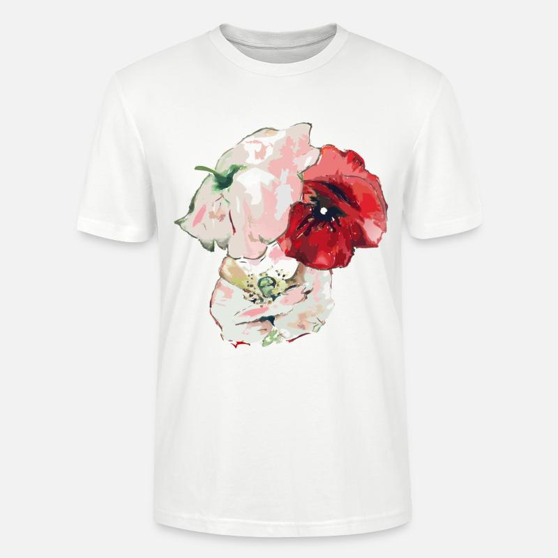 Mohnblumen - Stanley/Stella Unisex Bio-T-Shirt CRAFTER - Weiß