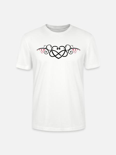 Herz mit Unendlichkeitschleife, infinity - Stanley/Stella Unisex Bio-T-Shirt CRAFTER - Weiß