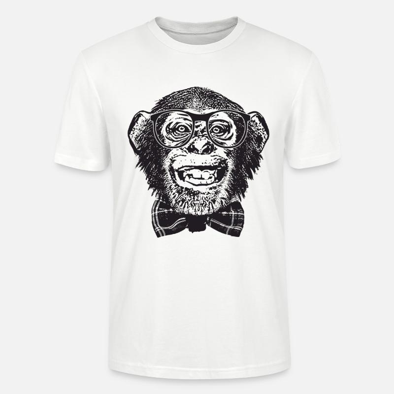 Affe Nerd - Stanley/Stella Unisex Bio-T-Shirt CRAFTER - Weiß