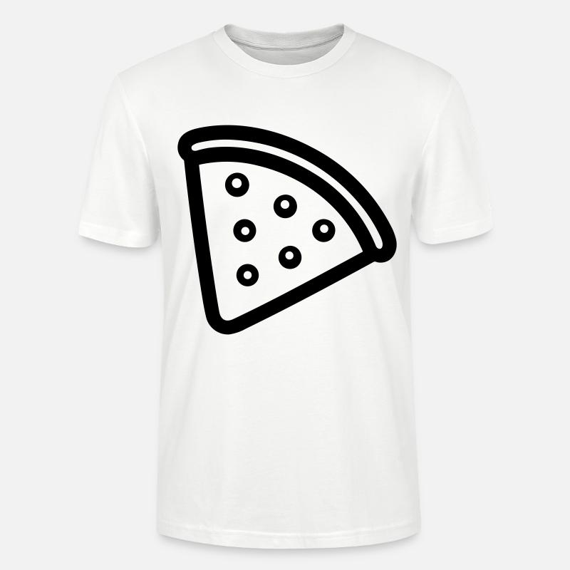 part de pizza - T-shirt bio CRAFTER Stanley Stella Unisexe - blanc