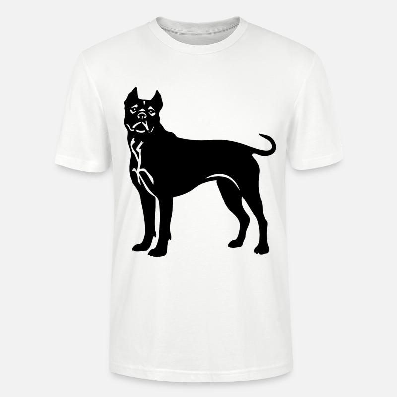 Pit Hund Terrier - Stanley/Stella Unisex Bio-T-Shirt CRAFTER - Weiß