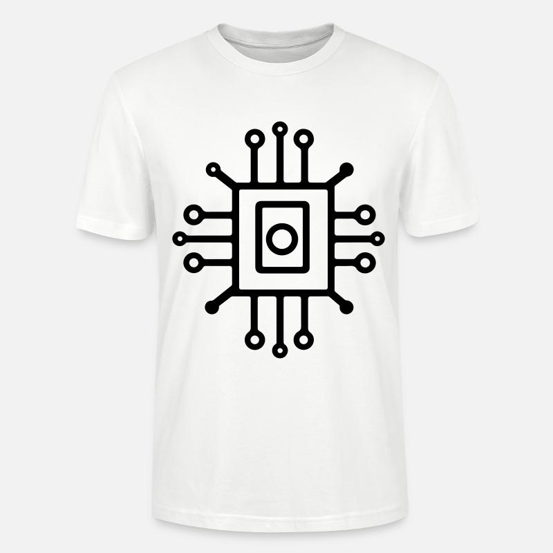Digital Computer Chip Symbol - Stanley/Stella Unisex Bio-T-Shirt CRAFTER - Weiß