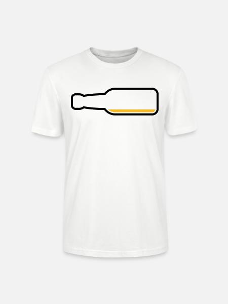 Bottiglia di birra vuota (Simbolo birra / POS 2C) - Maglietta unisex ecologica CRAFTER di Stanley/Stella - bianco