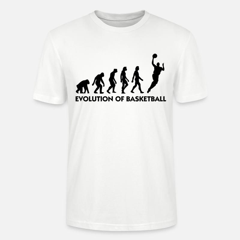 Die Evolution von Basketball - Stanley/Stella Unisex Bio-T-Shirt CRAFTER - Weiß