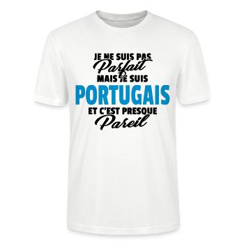 Pas parfait mais Portugais - T-shirt bio CRAFTER Stanley Stella Unisexe - blanc - Devant - Alina (178cm) & Michal (187cm)