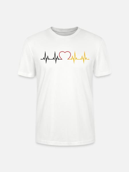 Deutschland Herzschlag - Stanley/Stella Unisex Bio-T-Shirt CRAFTER - Weiß