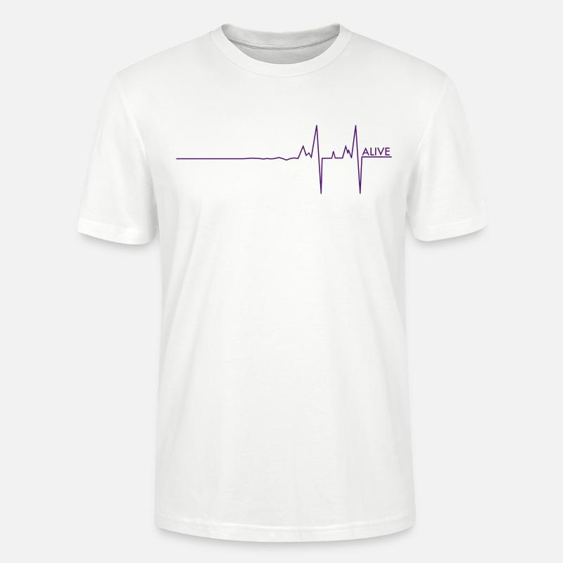 Alive pulse/UK - Stanley/Stella CRAFTER Unisex Organic T-Shirt - white