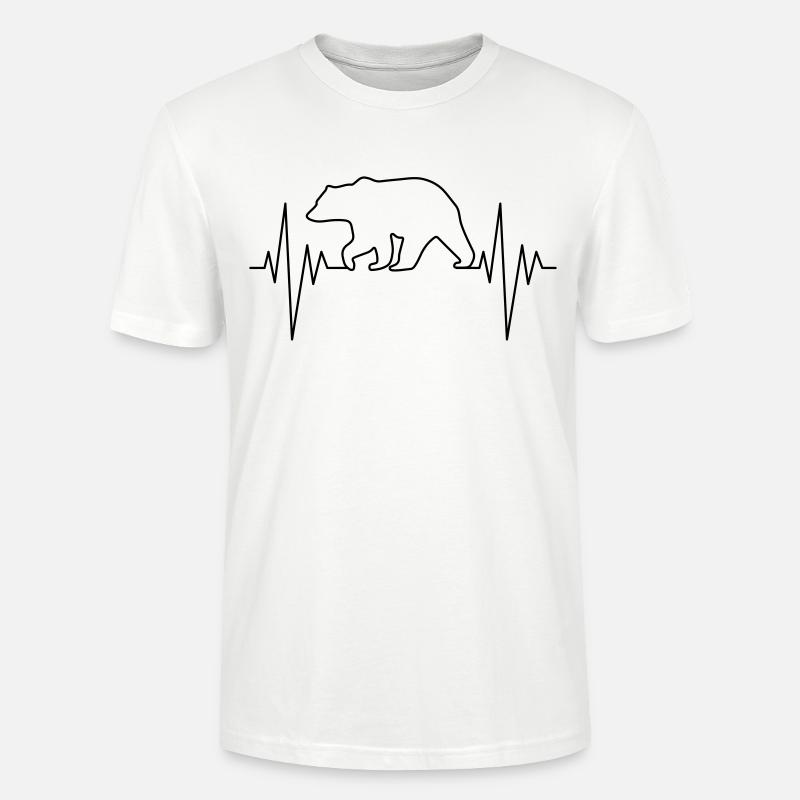 Bear Pulse - Stanley/Stella Unisex Bio-T-Shirt CRAFTER - Weiß