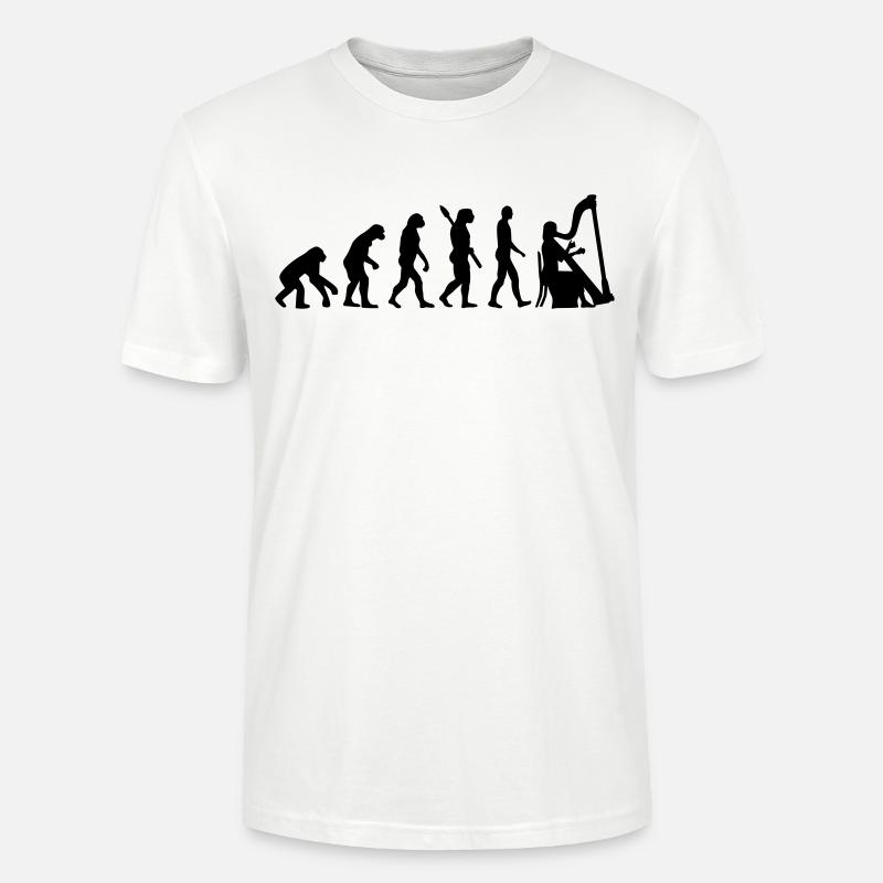 Evolution Harp - Stanley/Stella CRAFTER Unisex Organic T-Shirt - white