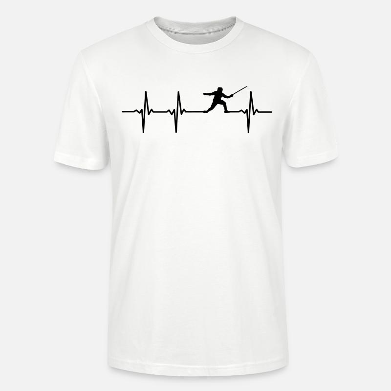Fechter Herzschlag - Stanley/Stella Unisex Bio-T-Shirt CRAFTER - Weiß
