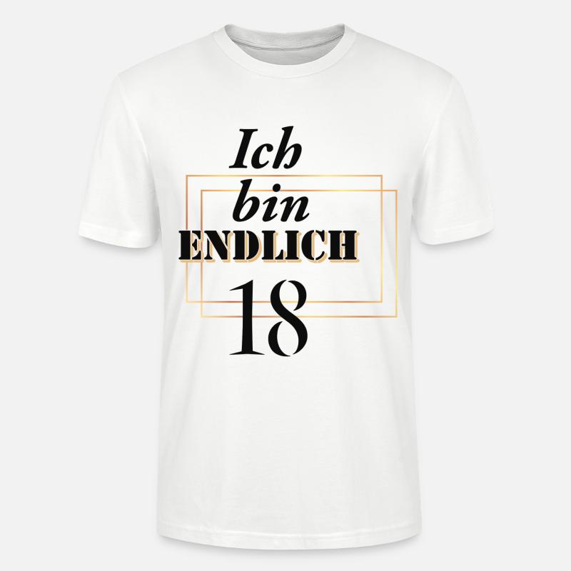 Ich bin endlich 18 - Stanley/Stella Unisex Bio-T-Shirt CRAFTER - Weiß