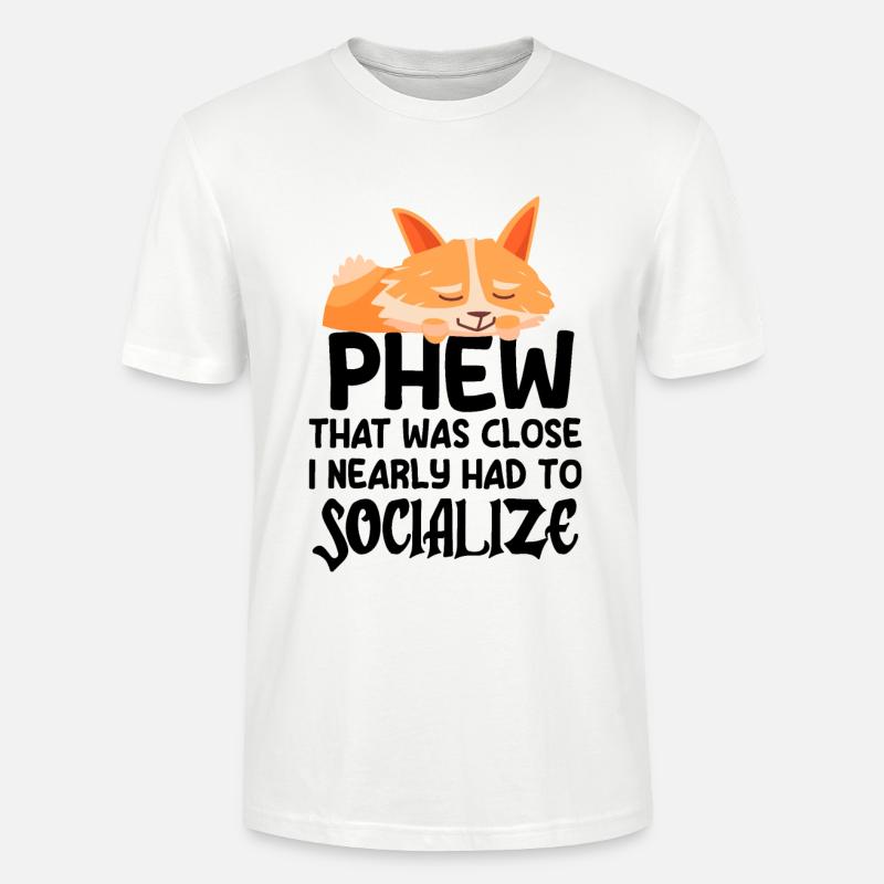 Introvertiert Schüchtern Antisozial - Stanley/Stella Unisex Bio-T-Shirt CRAFTER - Weiß