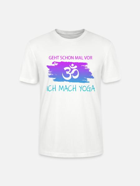 Yoga, Spruch - Stanley/Stella Unisex Bio-T-Shirt CRAFTER - Weiß
