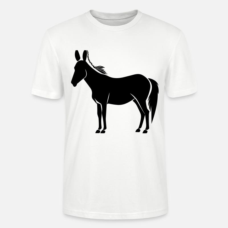 âne - T-shirt bio CRAFTER Stanley Stella Unisexe - blanc
