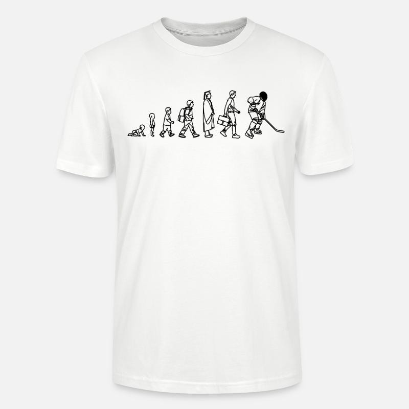 Evolution Eishockeyspieler - Stanley/Stella Unisex Bio-T-Shirt CRAFTER - Weiß