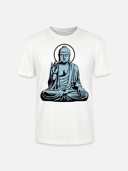 Young Buddha No.1_2c - Stanley/Stella CRAFTER Unisex Organic T-Shirt - white