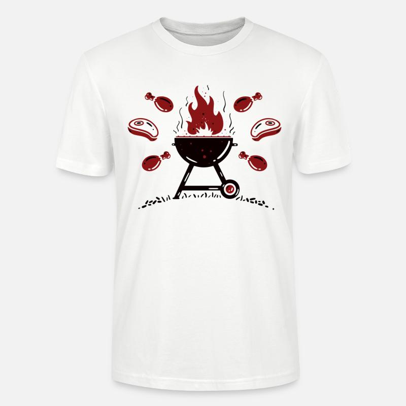 Grill Grillfleisch - Stanley/Stella Unisex Bio-T-Shirt CRAFTER - Weiß