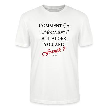 But alors you are french - T-shirt bio CRAFTER Stanley Stella Unisexe - blanc - Devant - Alina (178cm) & Michal (187cm)