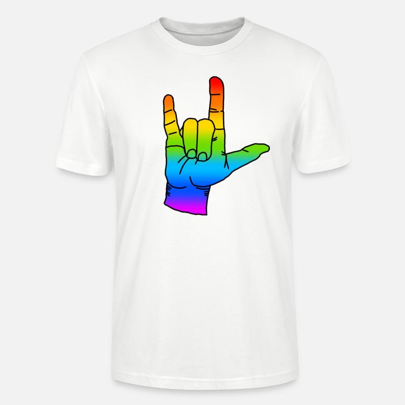 Regenbogen Rock n Roll - Stanley/Stella Unisex Bio-T-Shirt CRAFTER - Weiß